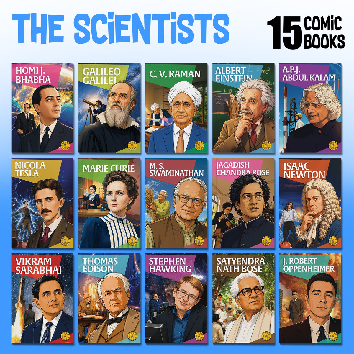 The Scientists (English) - set of 15 comics