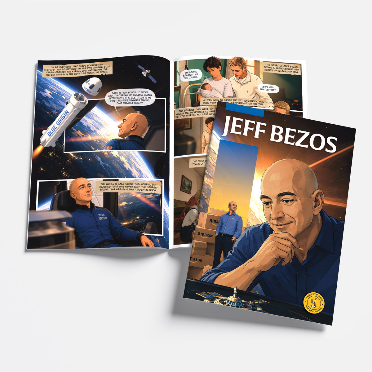 The Success Icons – Kids Business Leaders, Entrepreneur Biographies & Inspirational Comics | 15 Comics Set | English