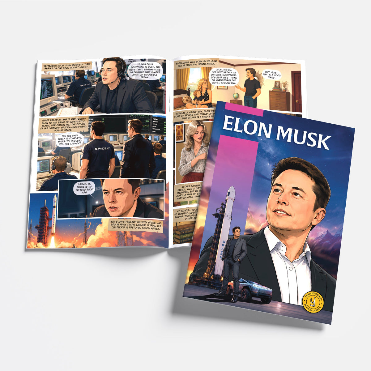 The Success Icons – Kids Business Leaders, Entrepreneur Biographies & Inspirational Comics | 15 Comics Set | English
