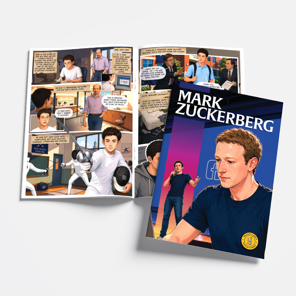 The Success Icons – Kids Business Leaders, Entrepreneur Biographies & Inspirational Comics | 15 Comics Set | English